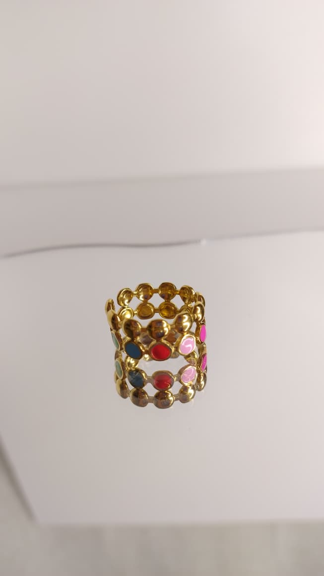 ANILLO PUNTOS DE COLORES